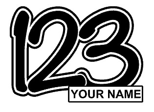 Custom race numbers vinyl - custom,
