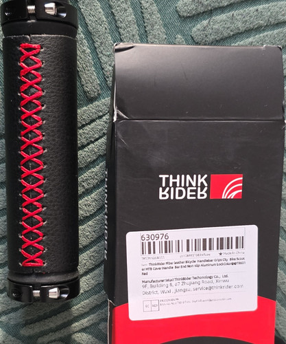 Handlebar grips black red - handlebar, black/red
