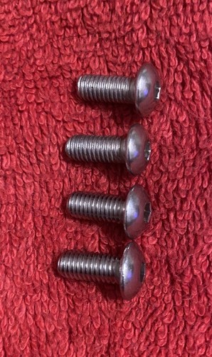 Silver bottle cage bolts - 4,