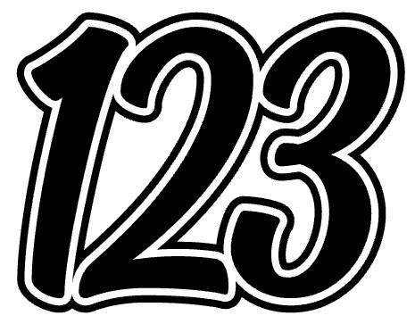 Custom race numbers vinyl - x,